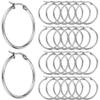 SOFPLATE 1 Box 60Pcs 30mm Hoop Earring Findings Stainless Steel Earring Beading Hoops Set Hypoallergenic Silver Dangle Hoop Earrings Open Round Earring Findings for Jewelry Making Supplies DIY Craft view 1