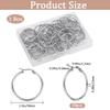 SOFPLATE 1 Box 60Pcs 30mm Hoop Earring Findings Stainless Steel Earring Beading Hoops Set Hypoallergenic Silver Dangle Hoop Earrings Open Round Earring Findings for Jewelry Making Supplies DIY Craft view 2