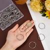 SOFPLATE 1 Box 60Pcs 30mm Hoop Earring Findings Stainless Steel Earring Beading Hoops Set Hypoallergenic Silver Dangle Hoop Earrings Open Round Earring Findings for Jewelry Making Supplies DIY Craft view 3