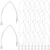 SOFPLATE 1 Box 40Pcs Drop Earring Hooks Stainless Steel Earring Wires Silver Long Marquise V Shaped Hook Earring Findings with Ear Nuts and Loop Dangle Earring Wires for Jewelry Making Supplies DIY view 1