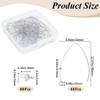SOFPLATE 1 Box 40Pcs Drop Earring Hooks Stainless Steel Earring Wires Silver Long Marquise V Shaped Hook Earring Findings with Ear Nuts and Loop Dangle Earring Wires for Jewelry Making Supplies DIY view 2