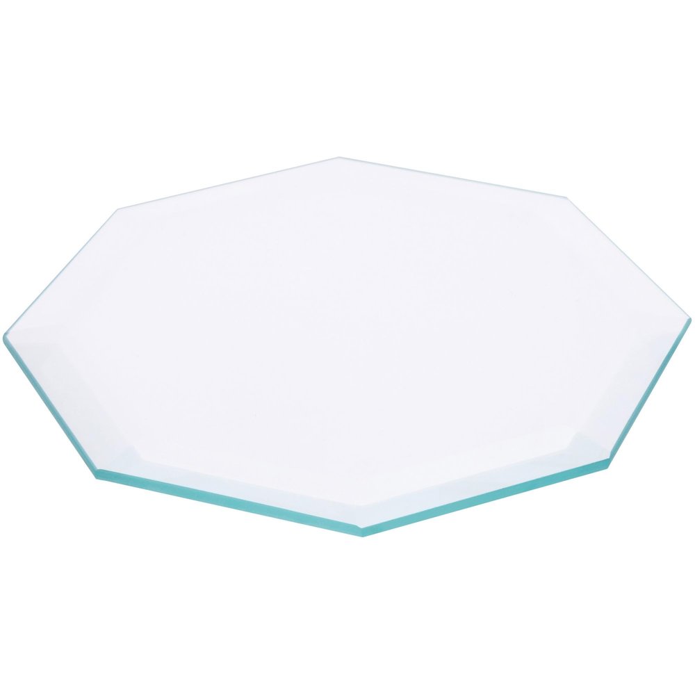 Plymor 5" Octagon, 5mm Thick Beveled Clear Glass, Pack of 2