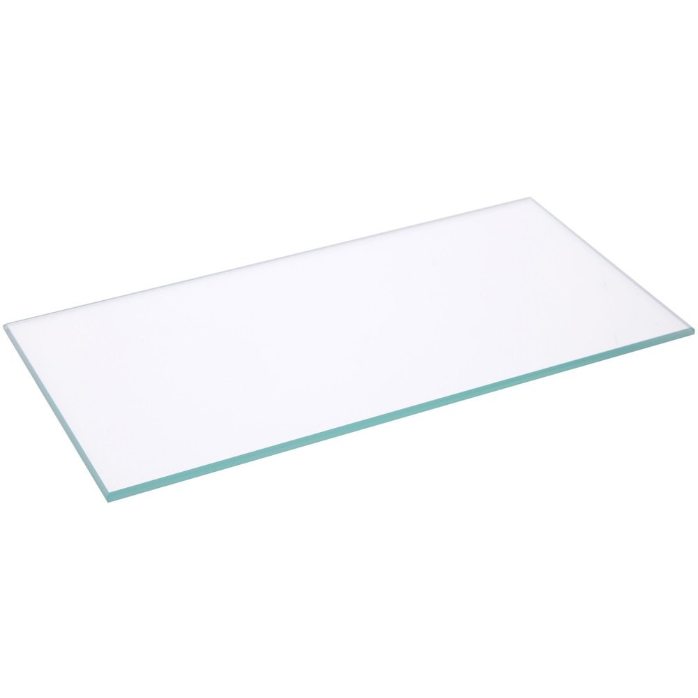 Plymor 3" x 6" Rectangle, 3mm Thick Non-Beveled Clear Glass, Pack of 2