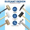NK eShop 6 PCS tool set of Hammer, Jewelry Making tools including Rawhide Leather, Brass hammer, Jewelry Making Supplies of Forming Hammer Set With wood handle (06) view 2