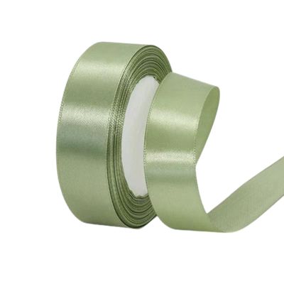 Sage Green Satin Ribbon 1 Inch x 25 Yards, Solid Color Fabric Satin Ribbon for Gift Wrapping, Hair Bows, Easter Crafts, Wreaths, Floral Bouquets, Wedding Parties, Baby Showers, DIY Handmade Projects