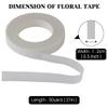 KAKULO Floral Tape 1/2inch Flower Tape for Wreath Floral Arranging Stem Wrap Wedding Bouquet Craft (White) view 2