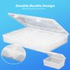 75Pcs Small Bead Organizer Box, Clear Rectangles Bead Storage Containers with Lids, Plastic Craft Storage Box Bead Cases, Mini Small Parts Organizer for Jewelry Nail Screws Seeds and Labels view 4