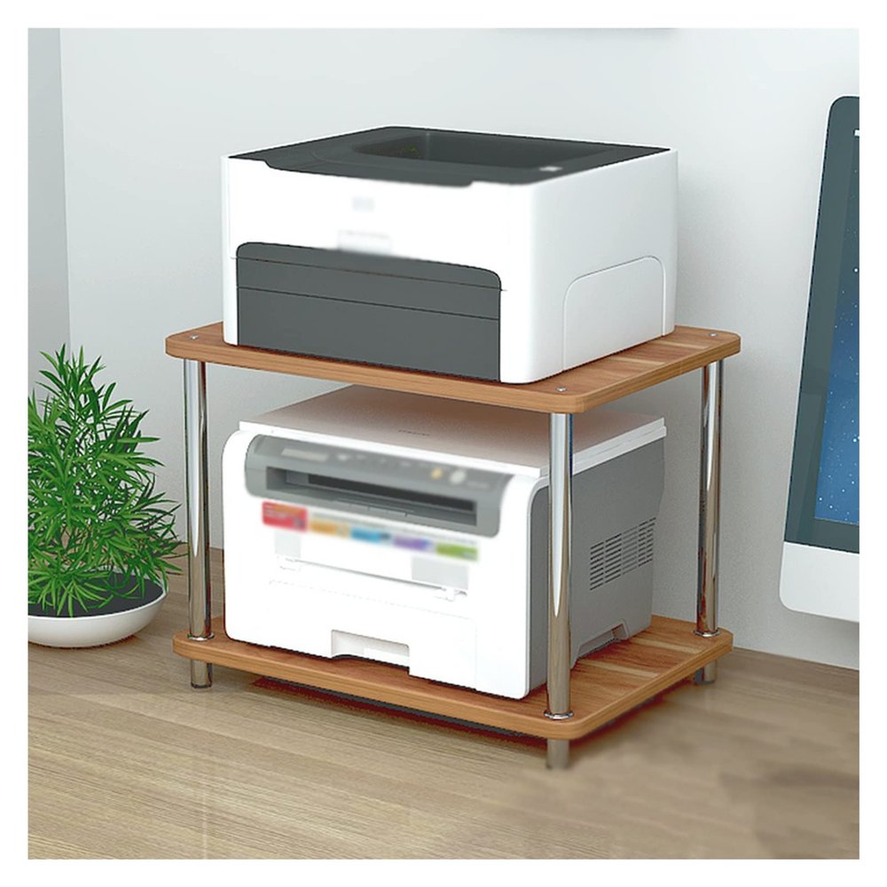 hezhuhe2258 Print Stand Printer Shelf 2 Layer Floor Storage Rack Printer Stand Small Space Shelves Desktop Storage Rack for Office Kitchen Bathroom Printer Table (Size : L55xD30xH48cm)