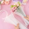 FACULX 3 Pcs Flower Wrapping Mesh for Bouquet Wrapping Paper 4 Yards Mother's Day Pearl Edge Flower Wrapping Paper for Thanks Wedding Anniversary Birthday Florist Supplies (White Pink Lightpink) view 4