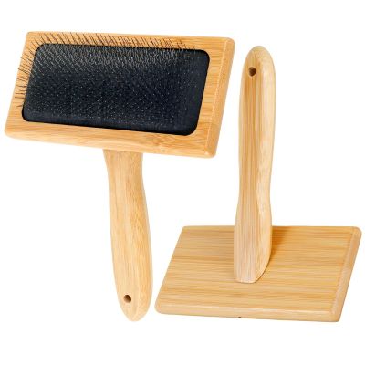HOTBEST 2Pcs Wool Carding Comb Wool Carding Brushes with Bamboo Handle Multipurpose Hand Wool Brushes Professional Needle Felting Brushes for Wool Felt Rug Tassel Dog Hair 12x16x3cm