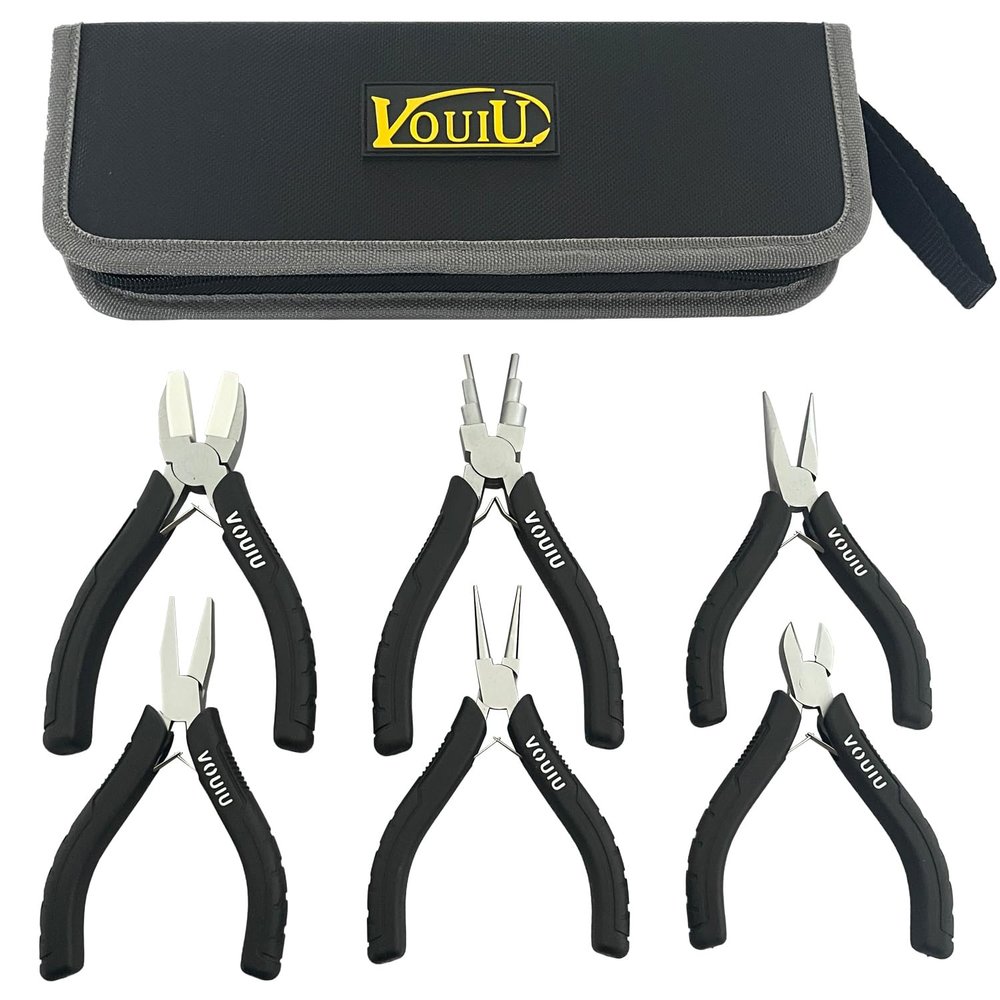 VOUIU 6-Piece Jewelry Pliers Set Jewelry Making Tools