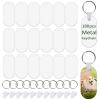 GEKIXUTP 180 Pcs Metal Sublimation Keychain Blanks Bulk,Double Sided Sublimation Blanks Keychain Heat Transfer Keychain Blanks,Sublimation Ornament BlanksOval view 1