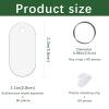 GEKIXUTP 180 Pcs Metal Sublimation Keychain Blanks Bulk,Double Sided Sublimation Blanks Keychain Heat Transfer Keychain Blanks,Sublimation Ornament BlanksOval view 2