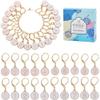 SUNNYCLUE 20PCS 10 STYLES Alloy Numbers Stitch Markers Knitting Marker Charms Leverback Clasp Cute Enamel Pink White Alphabet 0~9 Crochet Charm Bulk for Sewing Weaving Threading Women Diy Craft Supply view 1