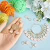 SUNNYCLUE 20PCS 10 STYLES Alloy Numbers Stitch Markers Knitting Marker Charms Leverback Clasp Cute Enamel Pink White Alphabet 0~9 Crochet Charm Bulk for Sewing Weaving Threading Women Diy Craft Supply view 3