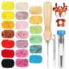 LALAFINA 1set Needle Felting Kit Wool Colors Each Including Felting Needles and Bottle for Crafts and Projects view 1