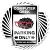 ADWD Funny Bumper Sticker Computer Geek Parking Only Funny Sticker 10 Pcs Car Stickers for Men Bar Sign for Home Decor (Size : 12X18CM) view 1