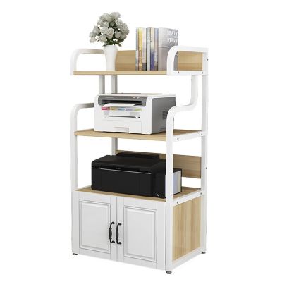 hezhuhe2258 Print Stand Printer Stand 4-Tier Standing Multi-Purpose Shelf Rack for Media Player Scanner Files Books Microwave Oven in Kitchen Living Room Home Office Printer Table