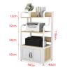 hezhuhe2258 Print Stand Printer Stand 4-Tier Standing Multi-Purpose Shelf Rack for Media Player Scanner Files Books Microwave Oven in Kitchen Living Room Home Office Printer Table view 2
