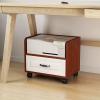hezhuhe2258 Print Stand Printer Stand for Mini 3D Printer Under Desk Mobile Printer Table with Storage Drawer, Home Office Wood Work Cart with Wheels Printer Table (Size : L43xW40xH46.5cm) view 4