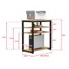 Print Stand 3 Tier White Multifunctional CPU Printer Stand, Home Office Printer Shelf with Storage, Printer CPU Organizer, for Printer, CPU, Scanner, Fax Printer Table ( Size : L50xW33xH75cm ) view 2