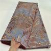 African Brocade Lace Fabric Nigerian Floral Damask Cloth Organza French Tulle Net Dress Tissus Material view 4