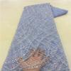 African Sequins Beads Lace Fabric 5 Yards French Mesh Tulle Embroidery Wedding Bridal Lace Dress view 1