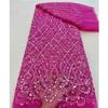 African Sequins Beaded Groom Lace Fabric French Tulle Lace Fabric Embroidery Nigerian Lace Fabrics view 2