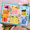 Waffle Flower Postage Collage A6 Die view 2