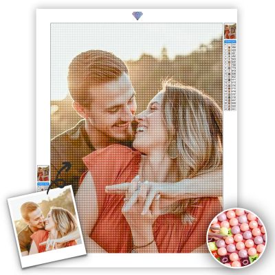 UM UPMALL Custom Diamond Art Painting - Custom Paint by Numbers Kit for Adults, Custom Diamond Art Painting from Photo, Personalized Gifts for Family and Friends, for Room Decoration-50x100cm