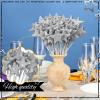 Suzile 60 Pcs Silver Star Floral Picks 8'' Glitter Silver Star Centerpiece Table Decor Sparkly Foam Stem Sticks for Wreath Crafts Wedding Bridal Baby Shower Birthday Stars Arrangement view 4