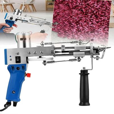 LGEOELIAS Carpet Weaving Machine,Electric Carpet Tufting Gun,2 in 1 Loop Cut Pile Rug Tufting Gun,Suitable for Knitted Carpets, Cushions, Home DIY Tools