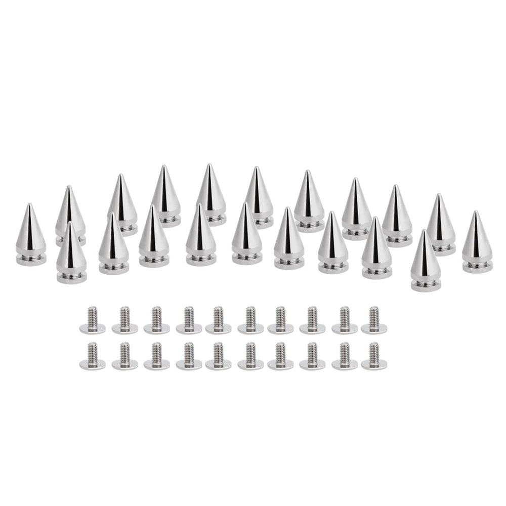 20 Pieces Metal Punk Rivet Leather Rivets Conical Rivet Decorative Studs Conical Screw for Belts Bags Clothes 10 X 20mm