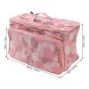 Knitting Bag, Pink Oxford Cloth DIY Multifunctional Portable Crochet Holder Bag with Dividers, Small Crochet Bag Organizer Knitting Bag Yarn Bag for Knitting Needles Yarn Balls Sewing Supplies view 2