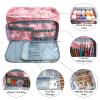 Knitting Bag, Pink Oxford Cloth DIY Multifunctional Portable Crochet Holder Bag with Dividers, Small Crochet Bag Organizer Knitting Bag Yarn Bag for Knitting Needles Yarn Balls Sewing Supplies view 4