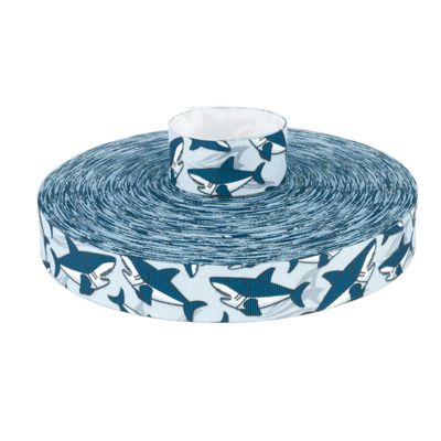 Country Brook Design - Sharks Grosgrain Ribbon (7/8 Inch, 10 Yards)