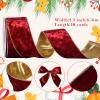 Ribest Red Velvet Wired Ribbon 2 1/2 Inch with Gold Edge for Christmas Tree Gift Wrapping Crafts Wreath Decoration Bow Making 10 Yards view 2