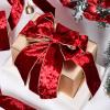 Ribest Red Velvet Wired Ribbon 2 1/2 Inch with Gold Edge for Christmas Tree Gift Wrapping Crafts Wreath Decoration Bow Making 10 Yards view 3