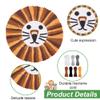 BEUNITONE Macrame Animal Coaster DIY Handmade Kit for Adults Beginners Cute Lion Tiger Dog Owl Coaster Macrame Kit 4 Pcs Handmade Drink Coasters DIY Bear Coaster Set Beginners Crochet Kit for Gifts view 3