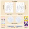 WEBEEDY 2 Pack Canvas Painting Kit 8x10 Inch Sneakers Retro Theme Canvas Painting Pre Drawn Canvas Painting Sports Cool Sneakers Shoe Store Decor Bedroom Decor Christmas Valentine's Day Paint Wall Art view 3