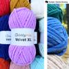 HobbyMia Velvet XL Chenille Yarn - Thick Super Bulky Yarn for Crocheting - Soft Fluffy Plush Yarn for Crochet - 100g / 74yds - Ideal for Baby Blankets & Amigurumi (Light Orchid, 3 Skeins) view 3