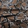 Realistic Snake Skin Embossed Vinyl - Calico Python Snake Upholstery Accessory Design Vinyl Faux Leather Sold by The Yard (Valley Brown, Cut by The Yard) view 1