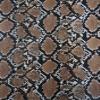 Realistic Snake Skin Embossed Vinyl - Calico Python Snake Upholstery Accessory Design Vinyl Faux Leather Sold by The Yard (Valley Brown, Cut by The Yard) view 2