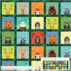 windham fabrics 14.25"" X 44"" Panel Wildlife Portraits Woodland Animals Wild North Green Cotton Fabric Panel (53933D-1) view 1