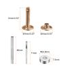 HARFINGTON 100 Sets Leather Rivets 9mm x 16mm Metal Double Cap Rivet Snaps Studs Fasteners with 3pcs Setting Tools for Leather Craft DIY Repair Decoration, Light Gold Tone view 2