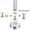 HARFINGTON 100 Sets Leather Rivets 9mm x 16mm Metal Double Cap Rivet Snaps Studs Fasteners with 3pcs Setting Tools for Leather Craft DIY Repair Decoration, Light Gold Tone view 4
