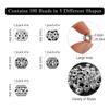 100Pcs Metal Tube Spacer Beads for Jewelry Making Necklace,Silver Large Hole Paracord Beads Bracelets Spacers Charms Loose Beads-5Style*20 view 4