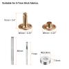 HARFINGTON 200 Sets Leather Rivets 9mm x 10mm Metal Double Cap Rivet Snaps Studs Fasteners with 3pcs Setting Tools Rivets for Leather Craft DIY Repair Decoration, Light Gold Tone view 2