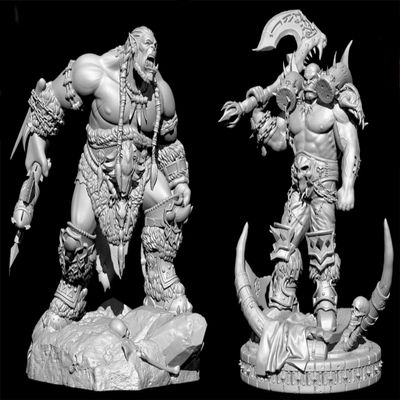 1/32 Ancient Orc Warrior Resin Model Kit Unpainted and Unassembled Figure Resin Model Kit (2-Person) // T5c4P2