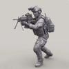 1/16 U.S. Army Commando Soldier Resin Model Kit Unpainted and Unassembled Figure Resin Model Kit //T3c7P5 view 1